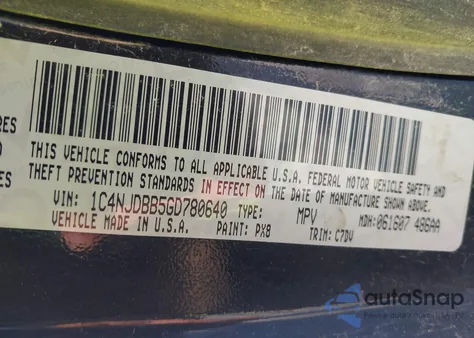 2016 Jeep Compass Sport from USA, damaged, VIN 1C4NJDBB5GD780640